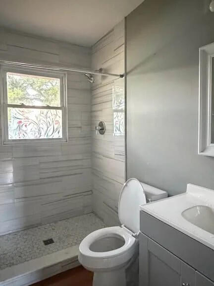 Morris Street shared bathroom with a walk-in shower
